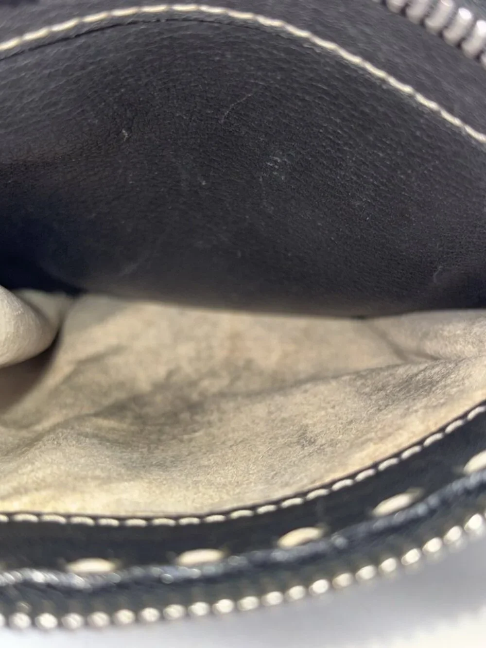 Fendi Sellaria Shoulder Bag Purse Crossbody Black/white Stitching SEE PHOTOS - Picture 14 of 16